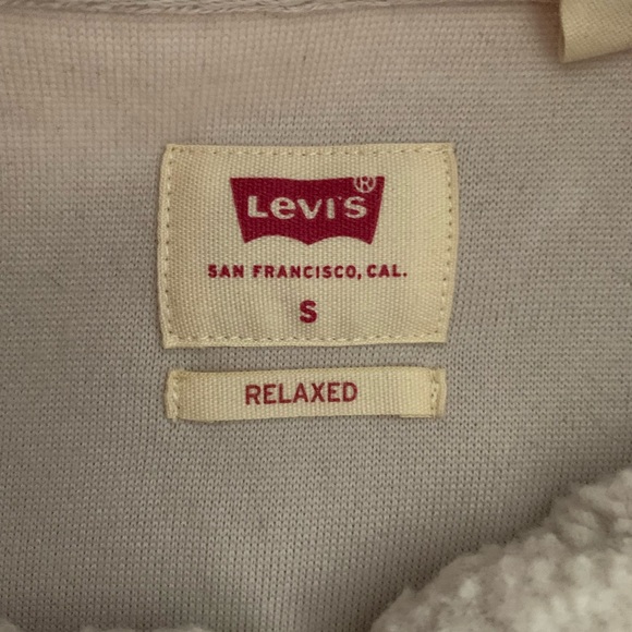 Cream Levi’s Sherpa Quarter Zip - Picture 3 of 3